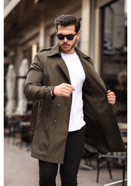 Uzun Beli Kemerli Apoletli Trençkot & Pardesü