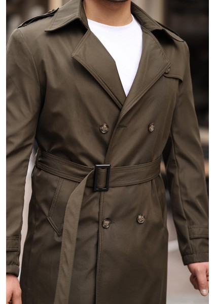 Uzun Beli Kemerli Apoletli Trençkot & Pardesü indirimleri