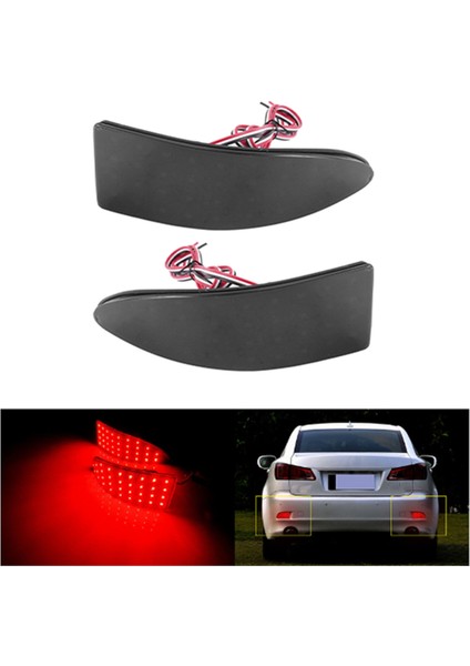 Arka Tampon Reflektörü Kırmızı LED Kuyruk Fren Fren Fren Fren Lambası 250 350 XE20 2006-2013 250 220D 05-14 Siyah (Yurt Dışından) indirimleri