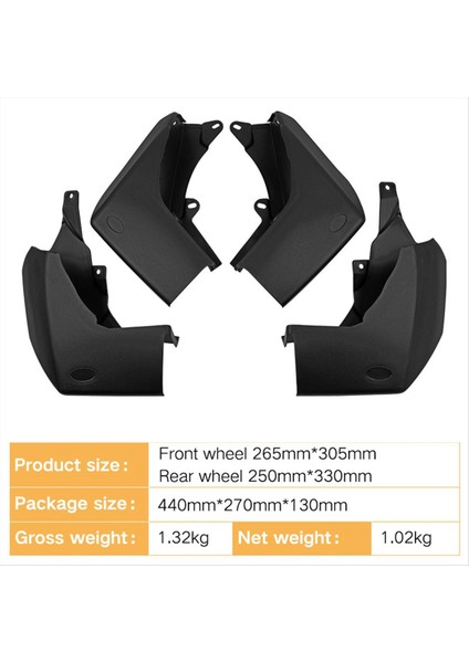 4pcs Araba Çamurlu Çamur Flaps Sıçrama Çamur Guard Fender Land Rover Discovery Için 4 Lr4 2009-2016 Araba Aksesuarları (Yurt Dışından) fırsatları