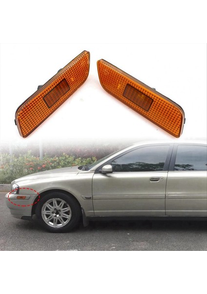 Otomotiv Ön Tampon Çamurluk Lamba Işaretleyici Lambası Dönüş Sinyali Gösterge Gövdesi Için Volvo S80 1999-2006 9188263 9188264 (Yurt Dışından) modelleri