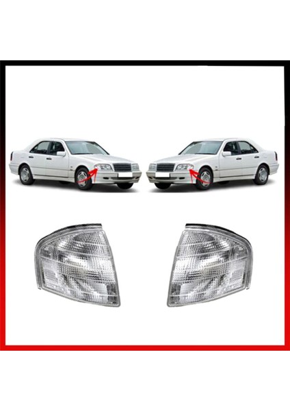 Ön Gösterge Mercedes Için Köşe Işık Sinyal Lambası Benz C-Serisi W202 C180 C220 C200 C250 Lh 2028260943 Rh 2028261043 (Yurt Dışından)