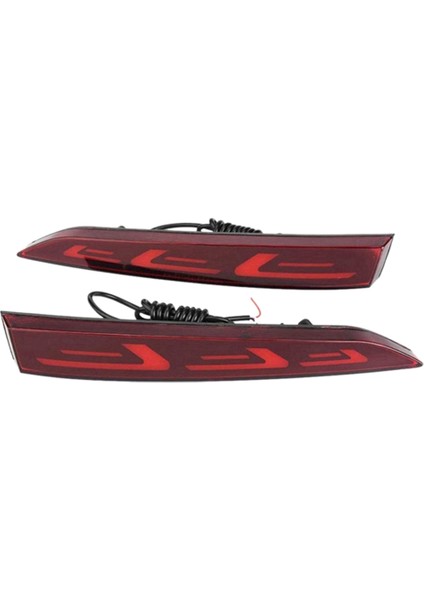 1paır Araç LED Arka Tampon Reflektör Uyarı Fren Lambası Arka Lamba Park Sis Lambası Hyundai Solaris Accent 2017-2019 (Yurt Dışından)