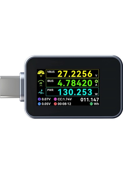 C240 Taşınabilir Usb-C Pd Dijital Güç Ölçer Test Cihazı Desteği 240W Pd3.1 Qc5.0 USB C Voltmetre Telefon Dizüstü Test Aracı (Yurt Dışından)