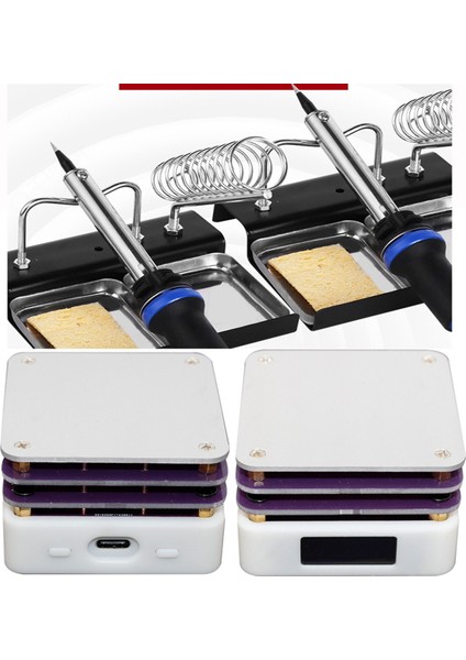 Pd 65W Mini Dijital Ekran Ayarlanabilir Sabit Sıcaklık Isıtma Tablosu Tip-C USB Lehimleme Isıtma Plakası B (Yurt Dışından)