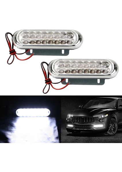 2pcs Araba Işığı 16LED Gündüz Koşu Lambası Beyaz Işık Drl Gündüz Koşu Lambası Evrensel (Yurt Dışından) fiyatları