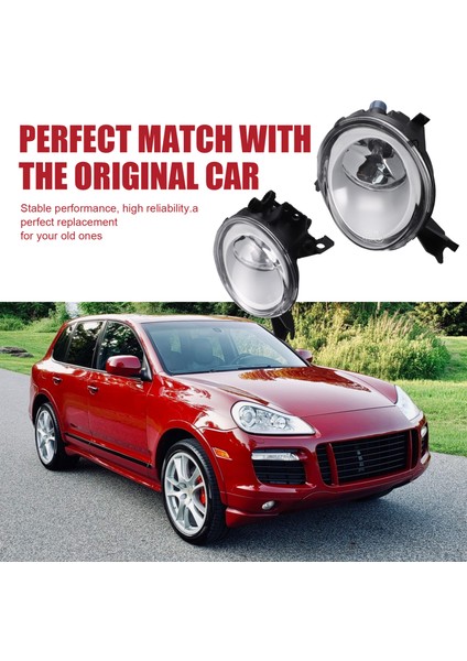 Porsche Cayenne Için 1paır 2008-2010 Araba Ön Sis Lambası Sis Işığı Montajı Halojen Ampuller 95563116501 95563116601 (Yurt Dışından) indirimleri