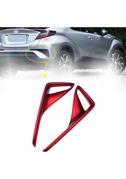 2pcs Kırmızı Araba Arka Sis Far Trim Tail Lamba Çerçeve Toyota Chr C-Hr 2017 2018 2019 2020 2021 (Yurt Dışından) modelleri