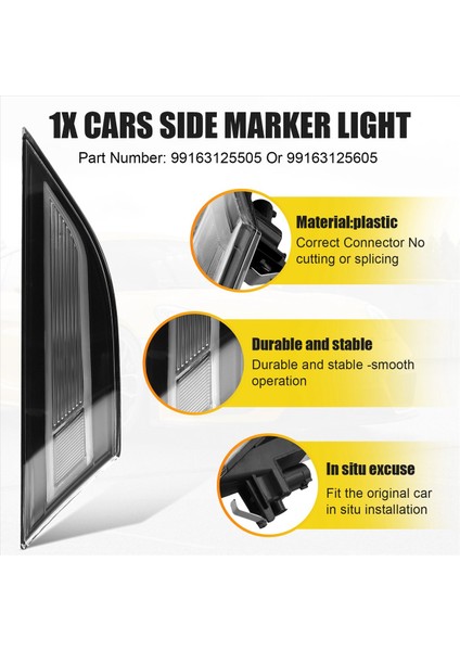 Ön Yan Işaret Işıkları Porsche Için Çamurluk Işık Yaprak Lambası 991 981 718 Boxster Cayman Turbo 2012+ Sağ 99163125605 (Yurt Dışından) modelleri