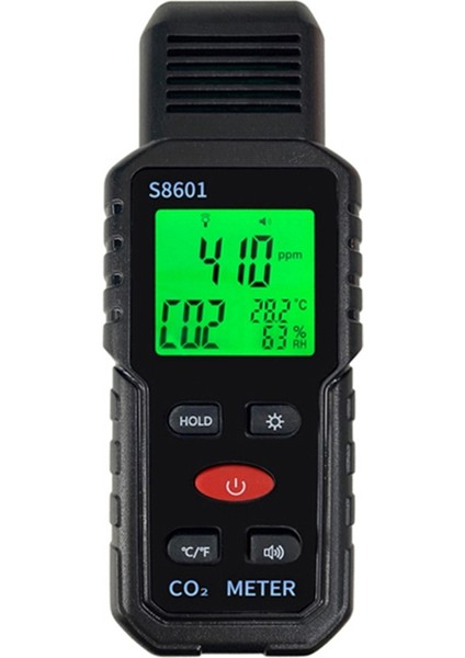 3 Arada 1 Co2 Meter Hava Kalitesi Monitörü Elde Taşınır 5000PPM Co2 Monitör Ölçüm Karbon Dioksit ℃/℉ Dedektör S8601 (Yurt Dışından)