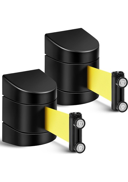 16.4ft Manyetik Geri Çekilebilir Duvar Bariyeri, Duvar Montajı Kalabalık Kontrol Duvar Geri Çekilebilir Kemer, Abs Kılıflı Güvenlik Kemeri, 2 Pcs (Yurt Dışından)