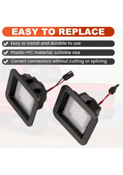 2pcs Araba Stil LED Araba Arka Lisans Numarası Işık FL3Z-13550-A Ford F-150 Raptor 2015-2018 Için FL3Z13550A (Yurt Dışından) fırsatları