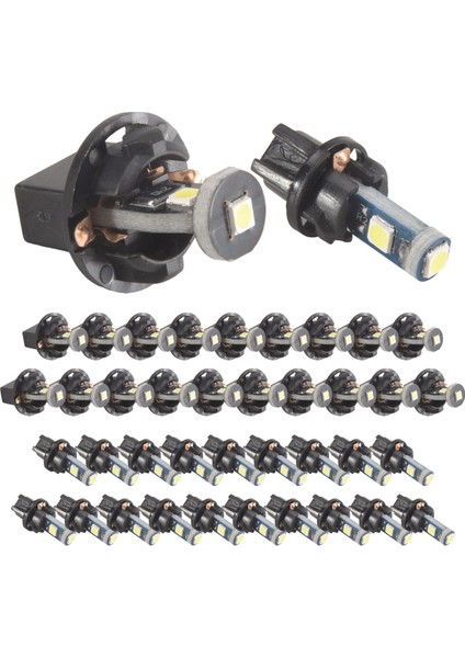 40 Adet T5 T10 LED Ampuller Gövde Soketi Enstrüman Gösterge Tablosu Işık Iç Araba Işıkları Için LED Ampuller (Yurt Dışından) fiyatları