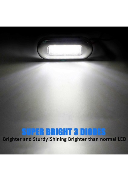 4pcs 12V Tekne Deniz Sinyal Lambası Açık Sınıf Büyük Su Geçirmez LED Nezaket Işıkları Merdiven Güverte Beyaz (Yurt Dışından) modelleri