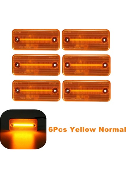 6pcs Sarı Araba LED Yan Işaretleyici Işık Dönüş Sinyali Iveco Fiat Ducato Citroen Peugeot Boxer Renault Volvo Kamyon (Yurt Dışından) indirimleri