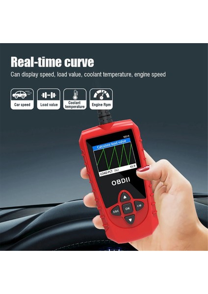 V314 Otomotiv Teşhis Aracı Araba Obdıı Scanner Okuyucu Algılama Otomotiv Arıza Dedektörü Yerleşik Kod Okuma Kartı (Yurt Dışından)
