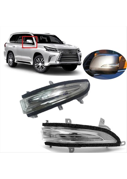 Araba Dikiz Aynası Dönüş Sinyali Lexus LX570 GX460 Sinyal Gösterge Lambası 81730-60130 81740-60100 (Yurt Dışından) modelleri