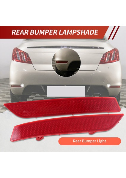 Peugeot Için Arka Tampon Reflektör Işığı 508 508 2010 2012 2012 2013 2014 Arka Tampon Işıkları Çubuk Uyarı Lambası (Yurt Dışından) fırsatları
