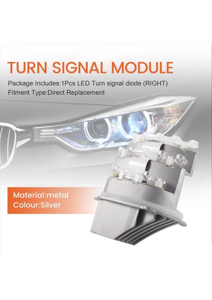 Yeni For-Bmw E90 E91 Lcı 328I 335I M3 Sağ Taraf LED Sinyal Sinyali Ampul Diyot Göstergesi Modülü 63127245814 (Yurt Dışından) modelleri
