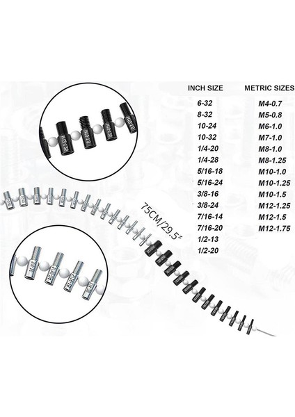 Taşınabilir Iplik Test Cihazı Cıvata Somun Vidası Cıvata Somun Vidası Kontrol Denetleyicisi 26 Erkek/dişi Boyutu Ölçüm Ölçüm Alet Kiti (Yurt Dışından) indirimleri