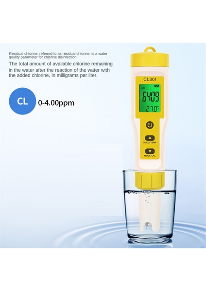 3&#39;ü 1 Arada Klor Metre Cl2/h2/sıcaklık Metre Havuzlar Için Su Kalitesi Test Cihazı Içme Suyu Akvaryum Aquarium Aquetulty (Yurt Dışından) modelleri