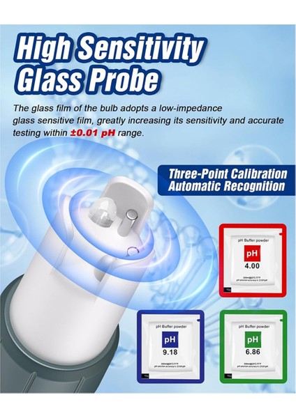 Tds/ph/sıcaklık Su Için 3-1 Arada Ph Metre, 0-14 Ph Dijital Ph Metre, 0.01 Yüksek Hassas Su Kalitesi Test Cihazı (Yurt Dışından) modelleri