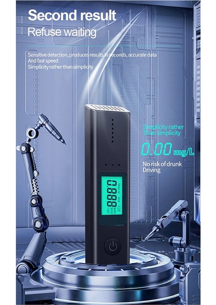 Taşınabilir Mini Breathalyzer Alkol Ölçüm Enstrüman Test Cihazı Temas Dışı Alkol Dedektörü (Yurt Dışından) indirimleri