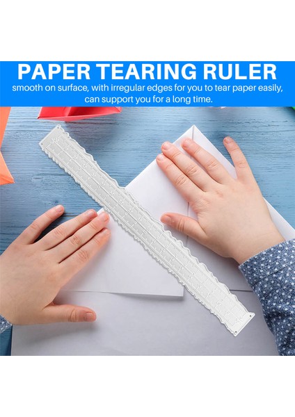 3 Adet 8.4 Inç Metal Düzensiz Kenarlar Cetvel Kart Yapma Scrapbooking Craft Dekor Okul Ofis Araçları (Yurt Dışından) fırsatları