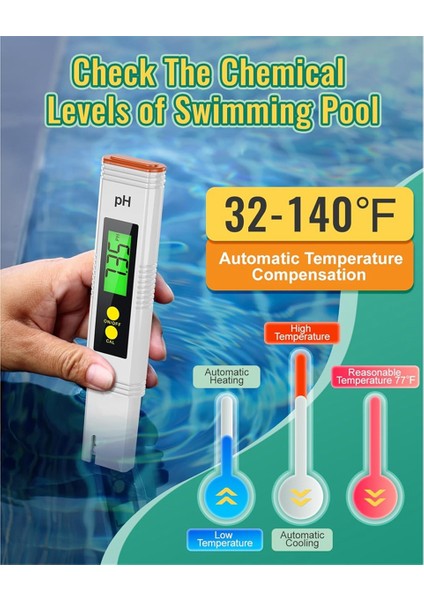 Su Için Ph Metre, Ph Test Cihazı 0.01 Yüksek Doğruluk Su Kalitesi Test Cihazı 0-14 Ph Ölçüm Aralığı, Ph Metre (Yurt Dışından) fiyatları