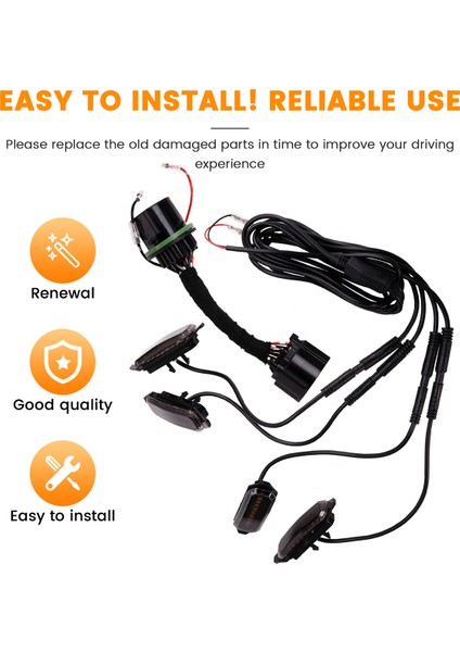 Great Wall Için Wey Tank 300 Orta Örüm Hafif LED Küçük Sarı Işık Ön Izgara Dekoratif Işık Modifikasyonu (Yurt Dışından) fırsatları