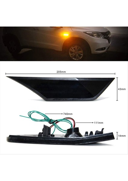Yan Işaretli Işıklar Dinamik Akış Sıralı Dönüş Sinyal Lambaları Honda Civic 10TH 16-2021 34350-TET-H01, 34300-TET-H01 (Yurt Dışından) indirimleri