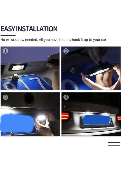 Araba LED Lisans Numarası Hafif Lamba Beyaz -Audi A3 S3 8p A4 B6 B7 A5 A6 4f Q7 A8 S8 C6 Cabriolet (Yurt Dışından) fiyatları