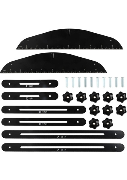 Merdiven Treads Gauge Şablon Aracı, Merdiven Ölçüm Cetveli Seti, Merdivenler, Yükselişler, Raf ve Kesme Alçıpan Için Raf Düzeni Aracı (Yurt Dışından)