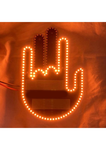 Uzak Yol Öfke Işaretleri ile Komik Araba Parmak Işığı Parmak Jest Işık LED Gesu Ekran Lamba Araç Interaktif Işık (Yurt Dışından) indirimleri