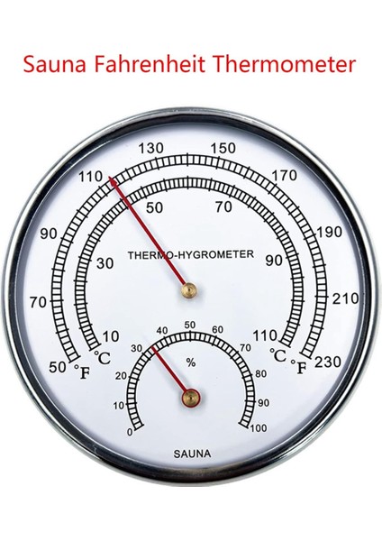 Sauna Fahrenheit Termometre Higrometre Kapalı Kadran Higrotermograf Sıcaklık Ölçüsü Aracı (Yurt Dışından) indirimleri