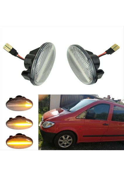 Beyaz Turn Sinyal Işığı Dinamik Yan Yanıp Sönen Gösterge Işığı 688200121 Mercedes-Benz Smart W450 A-Serisi Vito (Yurt Dışından) fiyatları