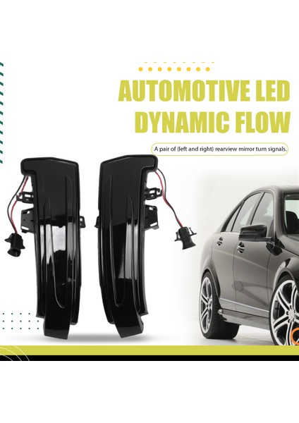 Dinamik LED Dönüş Sinyali Dikizle Ayna Göstergesi Parlatıcı Işık Mercedes Benz W204 W176 W212 Cla A B C E S Gla Sınıf (Yurt Dışından) fırsatları