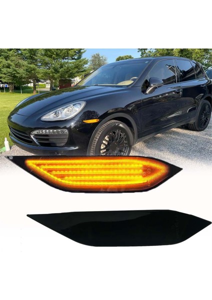 Araba LED Işaretli Işık Dönüşü Sinyal Göz Kırpma Gösterge Lambaları 95863107200 95863107100 Porsche Cayenne 958 2011-2014 (Yurt Dışından) indirimleri