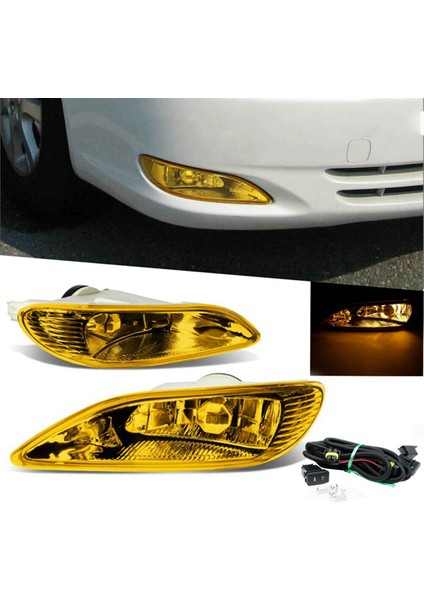 Toyota Için Halojen Ampul Kablo Demeti ile Amber Lens Ön Sis Fark Lambalar Montajı 81220-AA011 81210-AA011 (Yurt Dışından) indirimleri