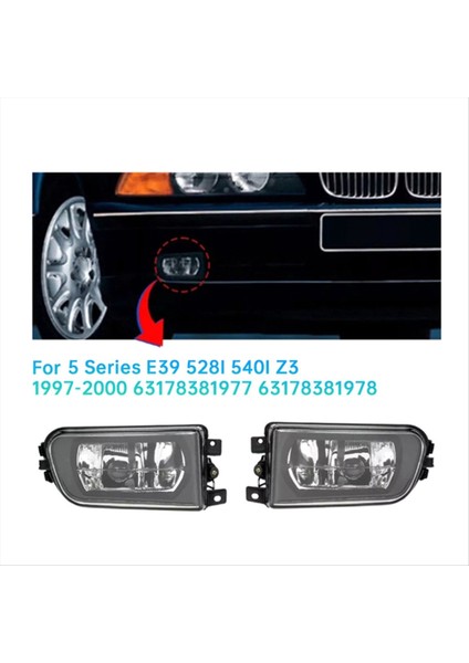 1paır Ön Sis Lamba Lambası Bmw 5 Serisi E39 528I 540I Z3 1997-2000 63178381977 63178381978 63178360575 (Yurt Dışından) fiyatları