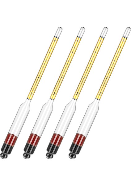 4pcs Hidrometre Alkol, Alkol Damıtmak Için Alkol Ölçer 0-200 Kanıt ve 0-100 Tralle, Özgül Ağırlık Hidrometre (Yurt Dışından)