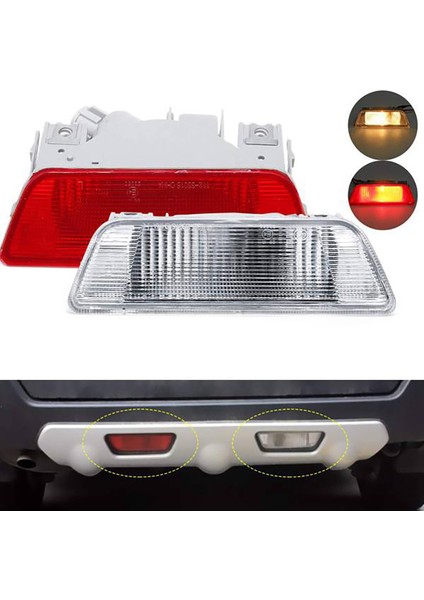 Nissan X-Trail /xtrail T31 2008 2009 2012 2012 2012 2013 Şeffaf Için 1 Adet Araba Arka Tampon Sis Lambası Işığı (Yurt Dışından) fiyatları