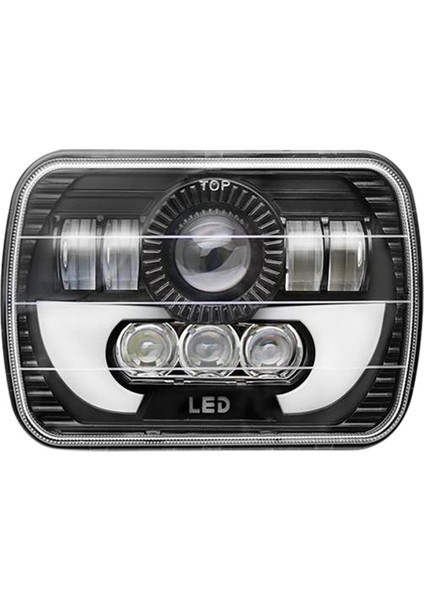 7 Inç Kare Gündüz Çalışan Hafif Araba Ön Far Drl Yüksek Düşük Kirişli Taşkın Spotları LED Wrangler Için Iş Işığı (Yurt Dışından)