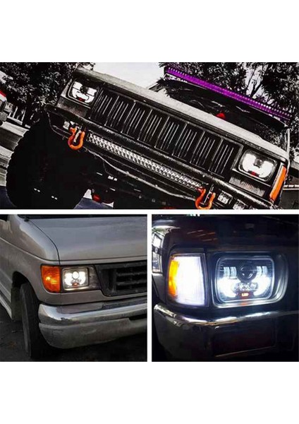 7 Inç Kare Gündüz Çalışan Hafif Araba Ön Far Drl Yüksek Düşük Kirişli Taşkın Spotları LED Wrangler Için Iş Işığı (Yurt Dışından) fiyatları