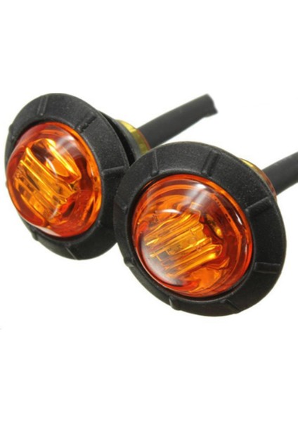 100 Adet 3/4 Inç Küçük Yuvarlak Amber Yan Işaret Işıkları Römork Kamyonu Için Lambalar Suv Atv Rv Bus Sinyal Lambaları Evrensel 12V (Yurt Dışından) modelleri