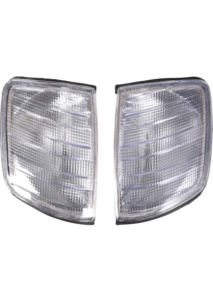 Araba L+R Beyaz Köşe Işıkları Mercedes W124 E-Serisi Sedan Için Sinyal Işıkları 1985-95 1248260043 1248260143 (Yurt Dışından)
