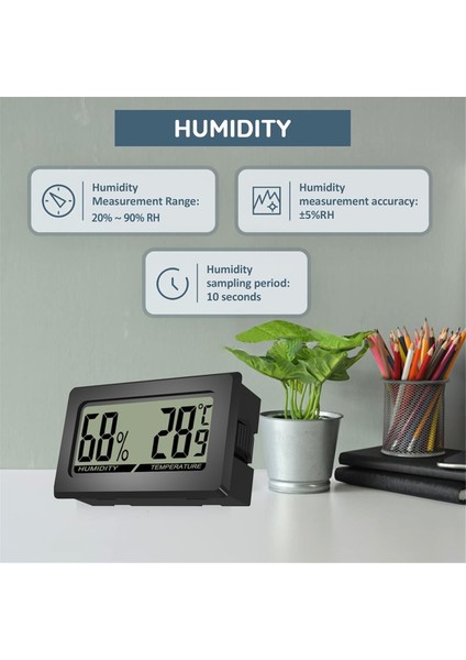 Termometre Higrometre Mini LCD Office Bebek Odası Oturma Odası Buzdolabı Için Dijital Kapalı Termo-Higrometre (Yurt Dışından) fırsatları