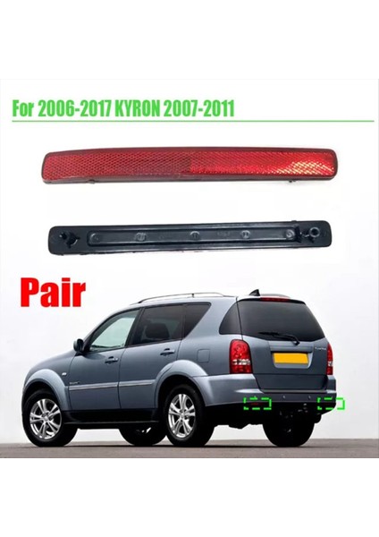 1 Çift Arka Tampon Reflektörü Assy Arka Tampon Fren Lambaları Ssangyong Rexton Kyron 2006-2011 8390108B00 8390208B00 (Yurt Dışından)