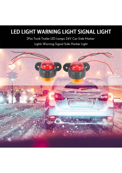 2pcs Kamyon Römork LED Lambalar 24V Araba Yan Işaretleri Işıkları Uyarı Sinyal Yan Işaretleme Işık (Yurt Dışından) modelleri