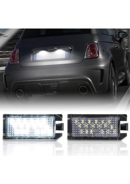 Araba LED Numaralı Plaka Işık Lambası Beyaz 68228931AA 68228930AA Fiat Için 500 Maserati Levante Jeep Dodge Kuyruk Lambaları (Yurt Dışından) modelleri
